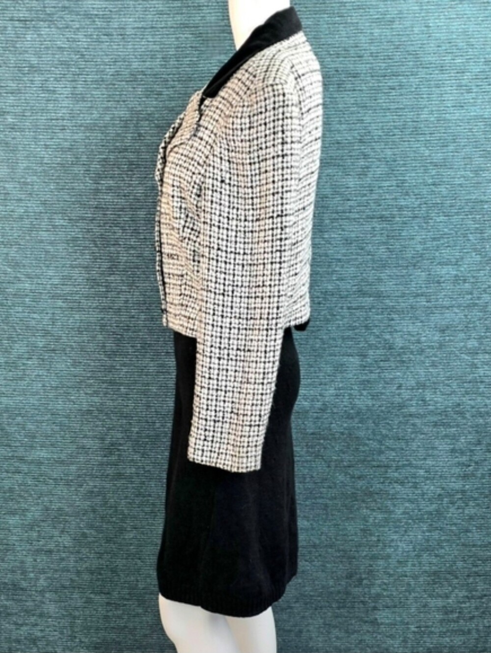 Vintage Express Compagnie Internationale Cropped Tweed Double Breasted Blazer - Picture 5 of 16